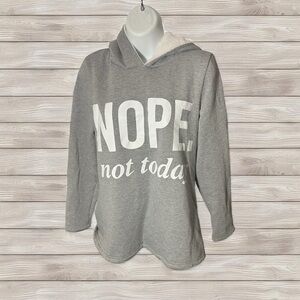 NOPE. not today." Gray Hoodie – Size S – Pre-Owned